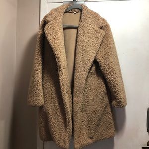 UNIQLO long teddy bear jacket